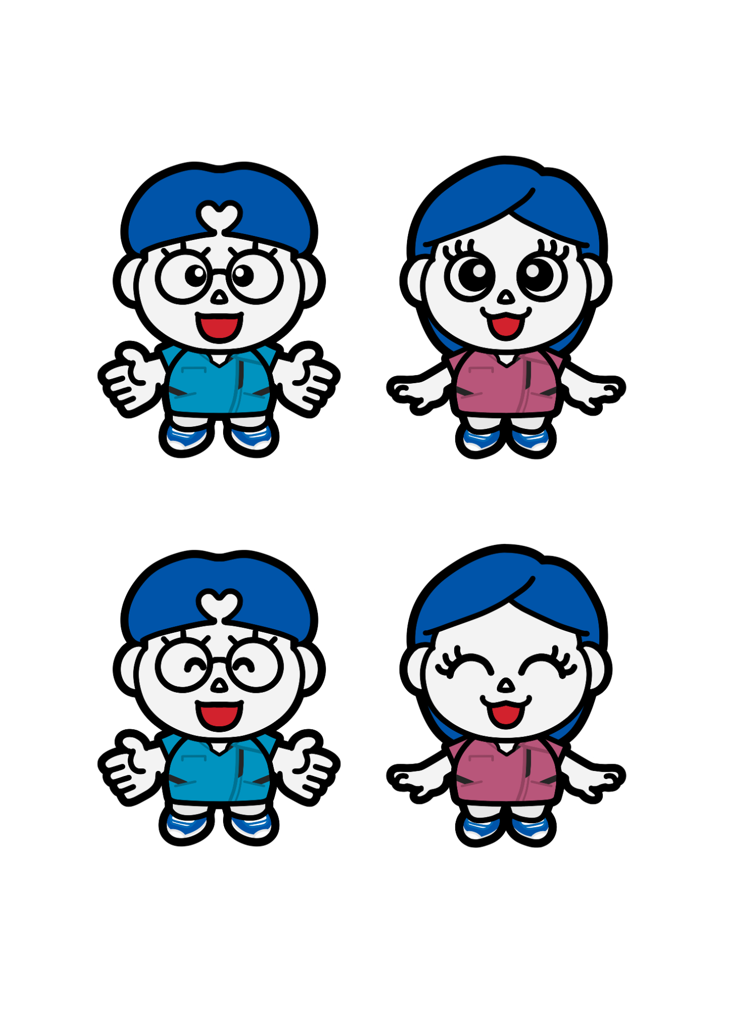 熊本機能病院 キャラクター キノウくん アシタちゃん イラスト 看護師